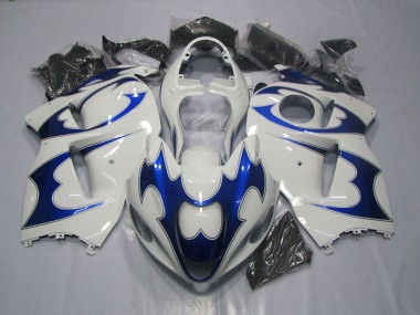 Blanc Bleu 1996-2007 GSXR 1300 Hayabusa Carénage Moto