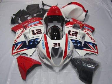 Blanc Rouge Xerox 21 1996-2007 GSXR 1300 Hayabusa Carénage Moto