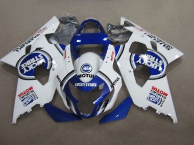 Bleu Blanc Lucky Strike Motul 2004-2005 GSXR 600 Carénage Moto