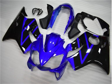 Bleu Noir 2004-2007 CBR600 F4i Carénage Moto