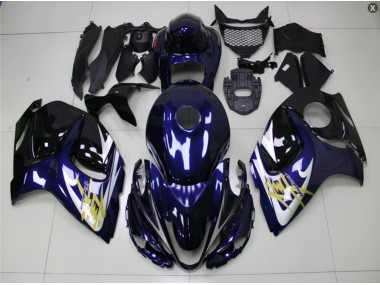 Bleu Or 2008-2019 GSXR 1300 Hayabusa Carénage Moto