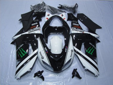 Noir Blanc Touch4 Monster 2006-2007 ZX10R Carénage Moto