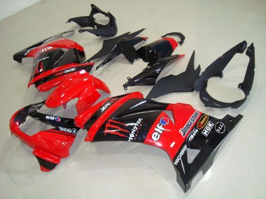Noir Rouge Monster 2008-2012 ZX250R Carénage Moto