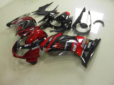 Rouge Bonbon Monster 2008-2012 ZX250R Carénage Moto
